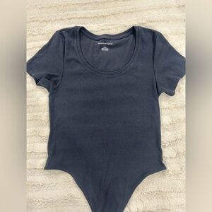 American Eagle Charcoal Bodysuit Top